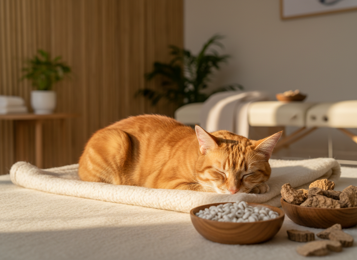 貓濕疹中醫調理體質改善概念圖